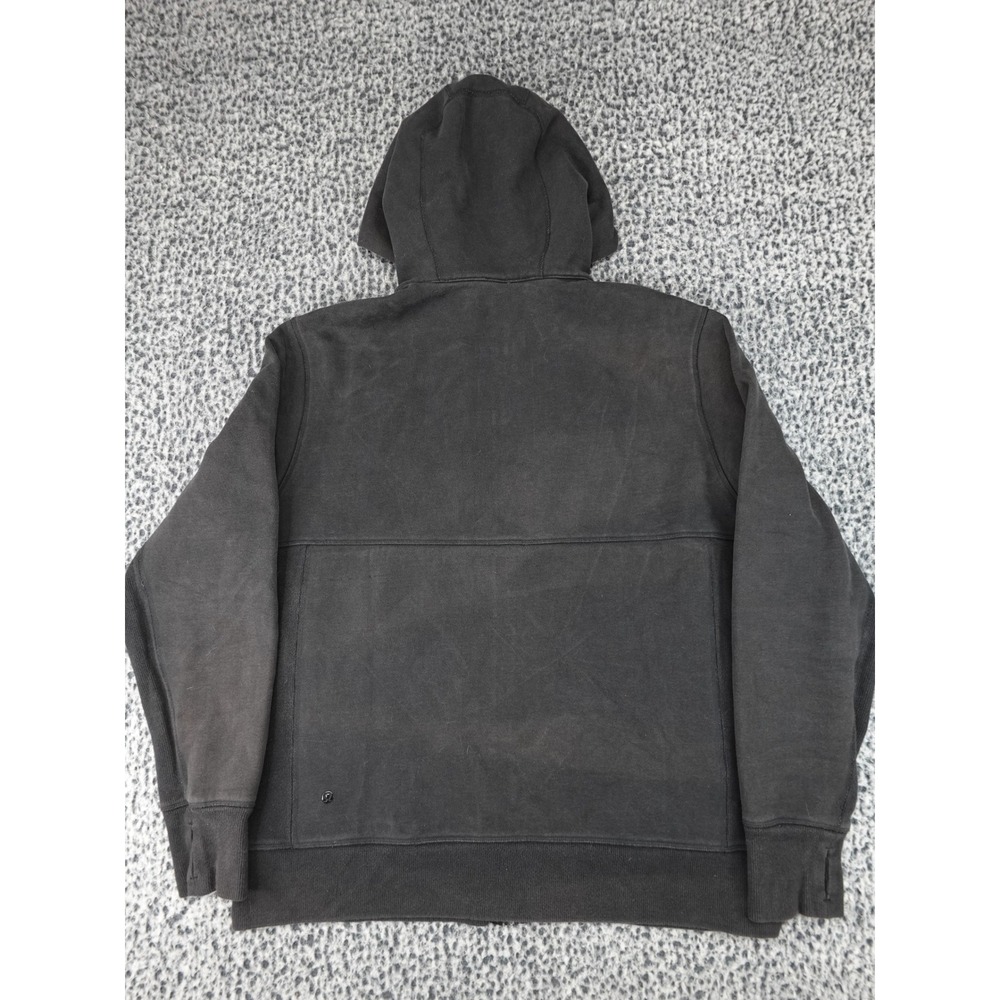 Lululemon Hoodie Mens XL Black Full Zip Fleece Lined Faded Sporty Jacket - Picture 8 of 13